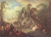 Pater, Jean-Baptiste A Country Festival with Soldiers Rejoicing (mk05) Sweden oil painting reproduction
